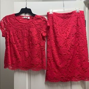 ***2 PIECE SET*** lace top and skirt